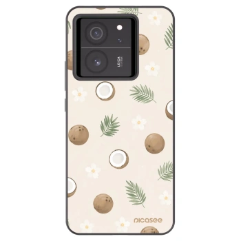 Picasee Μαύρη θήκη σιλικόνης για Xiaomi 13T Pro - Coconut Breeze