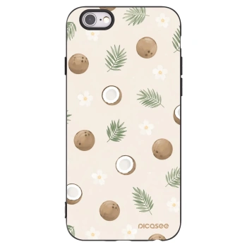Picasee Μαύρη θήκη σιλικόνης για Apple iPhone 6/6S - Coconut Breeze