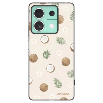 Picasee Μαύρη θήκη σιλικόνης για Xiaomi Redmi Note 13 5G - Coconut Breeze