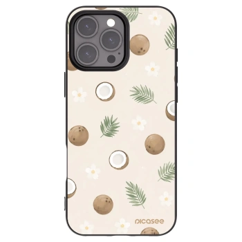 Picasee Μαύρη θήκη σιλικόνης για Apple iPhone 16 Pro Max - Coconut Breeze