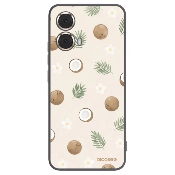 Picasee Μαύρη θήκη σιλικόνης για Motorola Moto G85 - Coconut Breeze