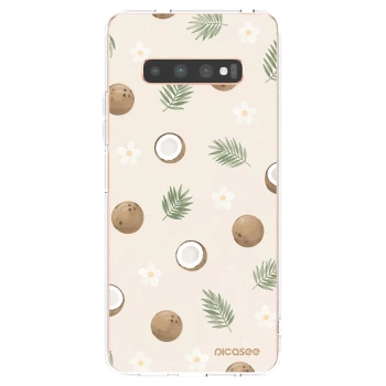 Picasee διαφανής θήκη σιλικόνης Samsung Galaxy S10 Plus G975 - Coconut Breeze