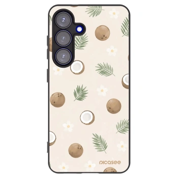 Picasee Μαύρη θήκη σιλικόνης για Samsung Galaxy S25 5G - Coconut Breeze