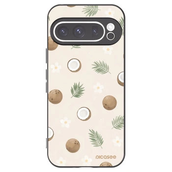 Picasee Μαύρη θήκη σιλικόνης για Google Pixel 9 Pro - Coconut Breeze