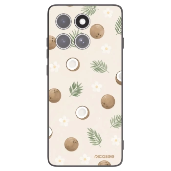 Picasee Μαύρη θήκη σιλικόνης για Motorola Edge 60 Pro - Coconut Breeze
