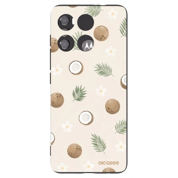 Picasee Μαύρη θήκη σιλικόνης για Motorola Edge 60 5G - Coconut Breeze