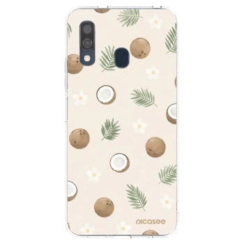 Picasee διαφανής θήκη σιλικόνης Samsung Galaxy A40 A405F - Coconut Breeze