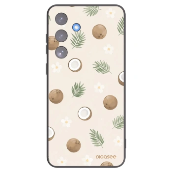 Picasee Μαύρη θήκη σιλικόνης για Samsung Galaxy S25 FE 5G - Coconut Breeze