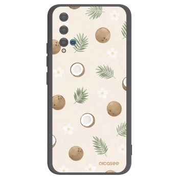 Picasee Μαύρη θήκη σιλικόνης για Huawei Nova 5T - Coconut Breeze