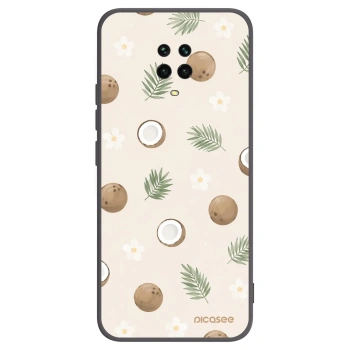 Picasee Μαύρη θήκη σιλικόνης για Xiaomi Redmi Note 9 Pro - Coconut Breeze