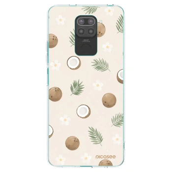 Picasee Μαύρη θήκη σιλικόνης για Xiaomi Redmi Note 9 - Coconut Breeze