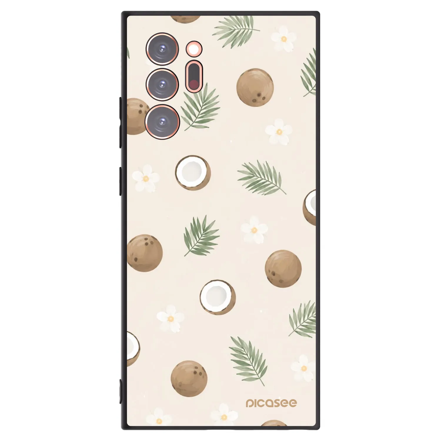Picasee Μαύρη θήκη σιλικόνης για Samsung Galaxy Note 20 Ultra - Coconut Breeze