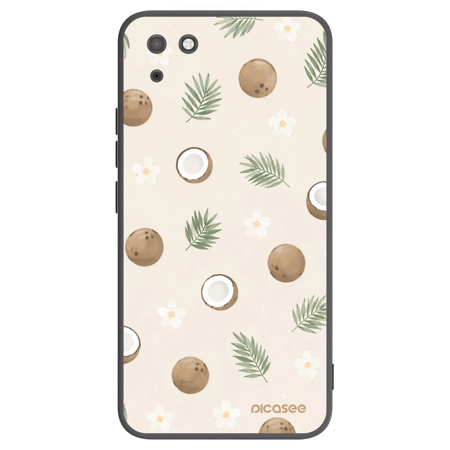 Picasee Μαύρη θήκη σιλικόνης για Huawei Y5P - Coconut Breeze