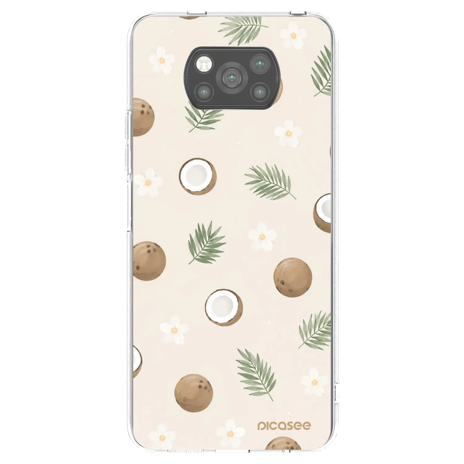 Picasee Μαύρη θήκη σιλικόνης για Xiaomi Poco X3 - Coconut Breeze