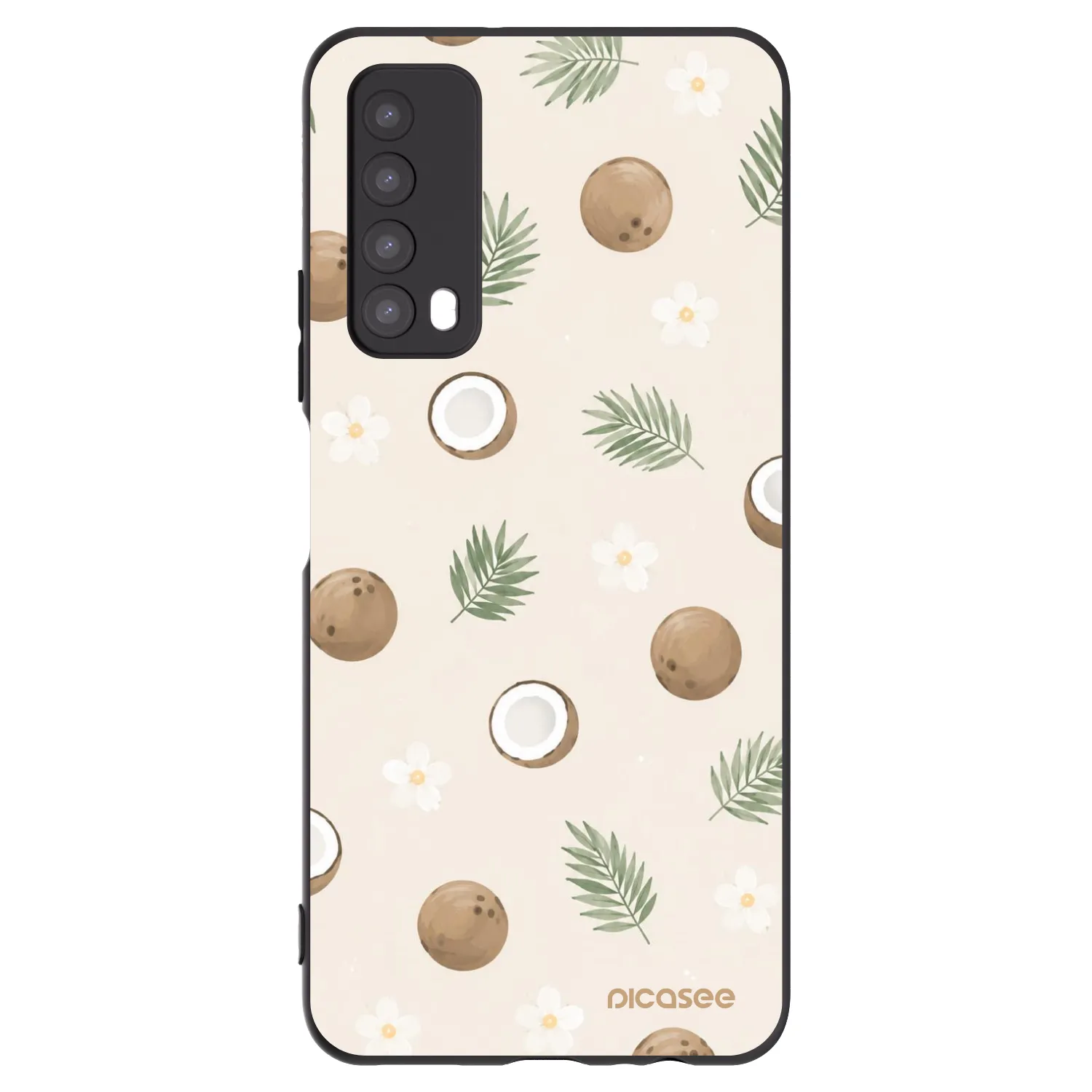 Picasee Μαύρη θήκη σιλικόνης για Huawei P Smart 2021 - Coconut Breeze
