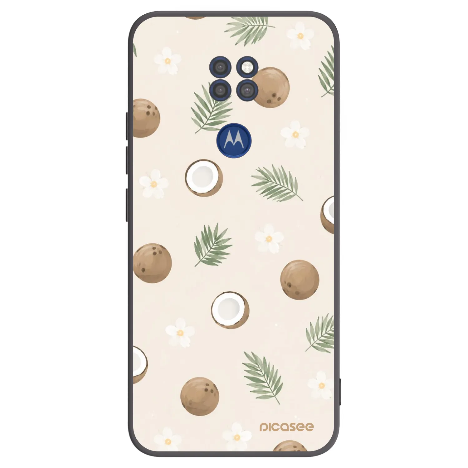 Picasee Μαύρη θήκη σιλικόνης για Motorola Moto G9 Play - Coconut Breeze