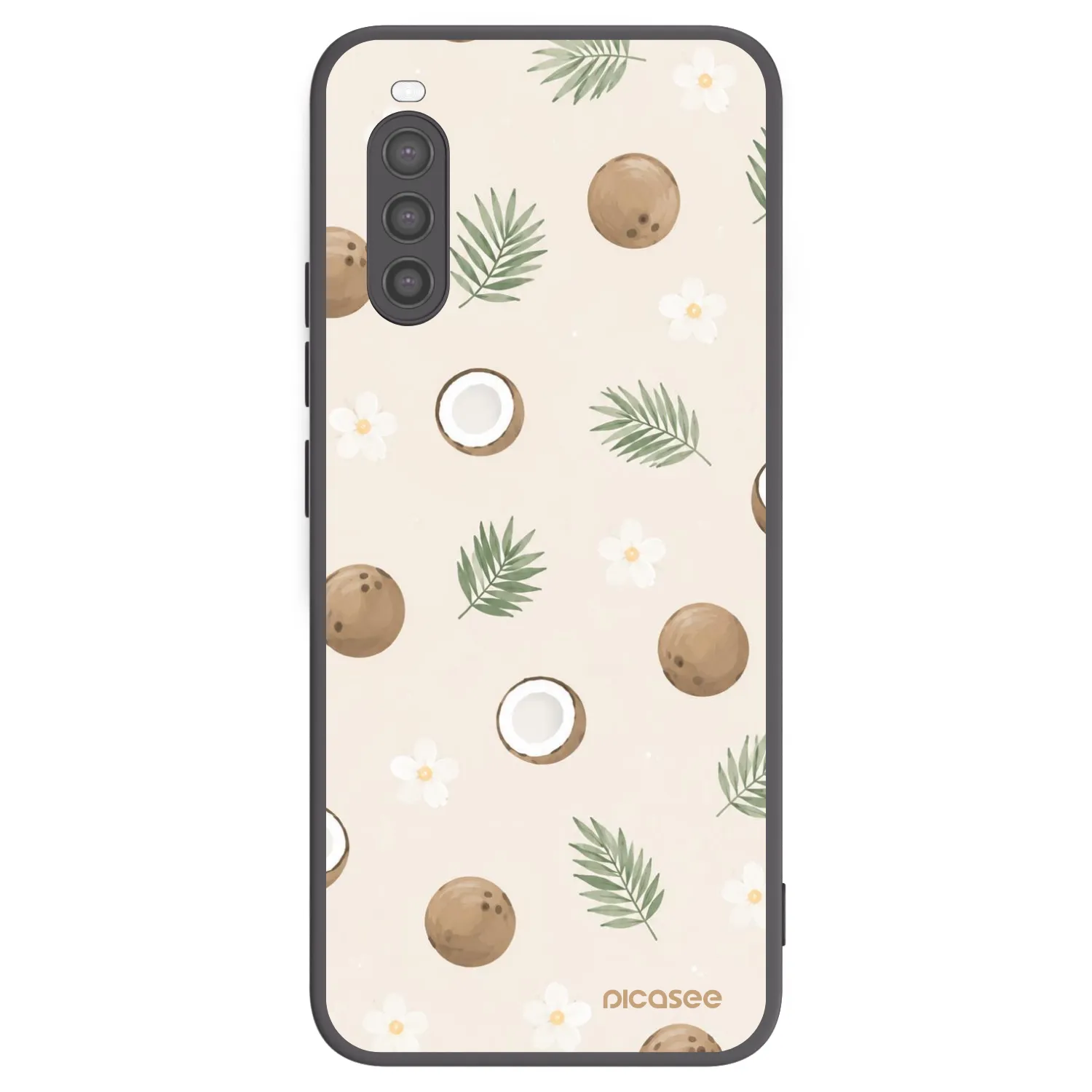 Picasee Μαύρη θήκη σιλικόνης για Sony Xperia 10 II - Coconut Breeze