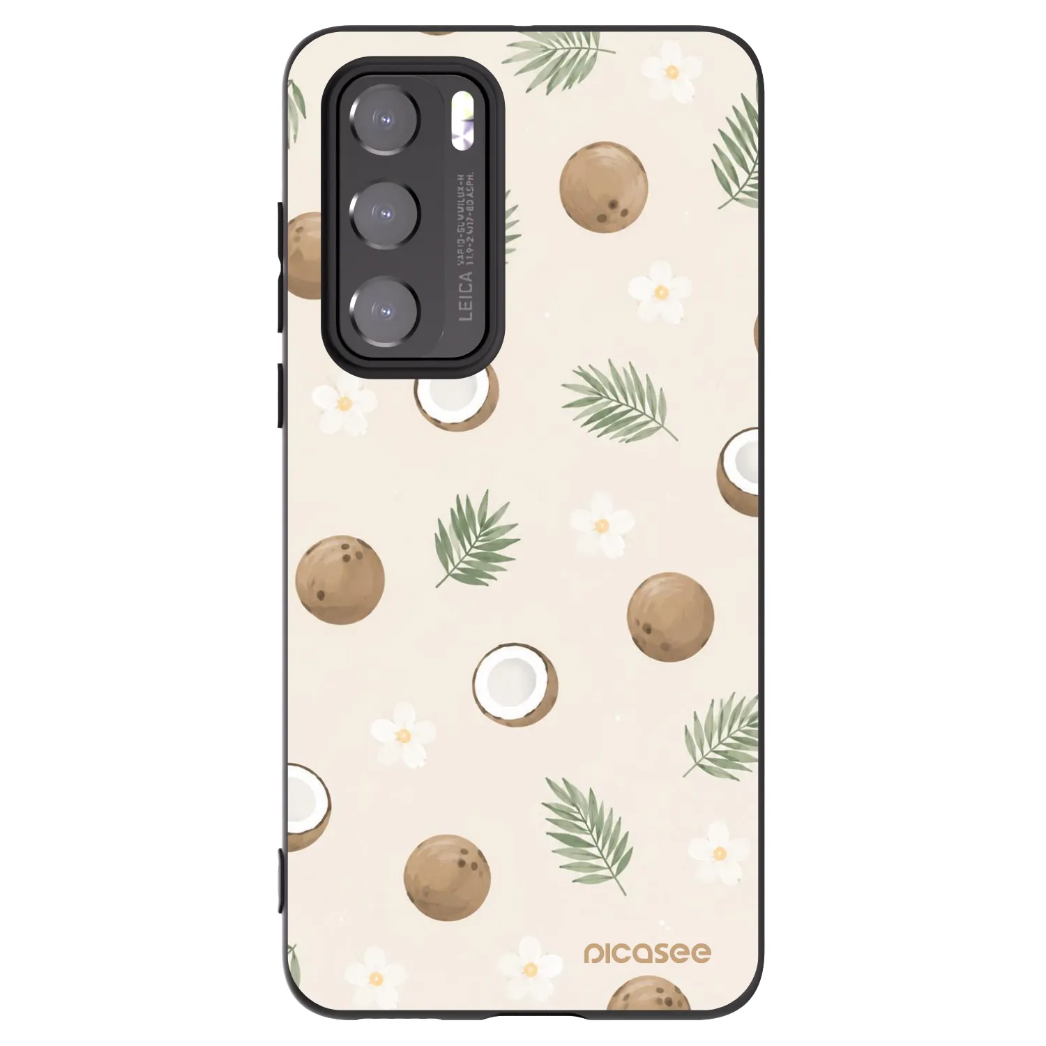 Picasee Μαύρη θήκη σιλικόνης για Huawei P40 - Coconut Breeze