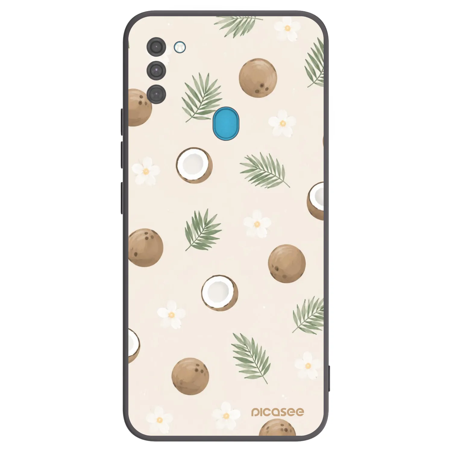 Picasee Μαύρη θήκη σιλικόνης για Samsung Galaxy M11 - Coconut Breeze