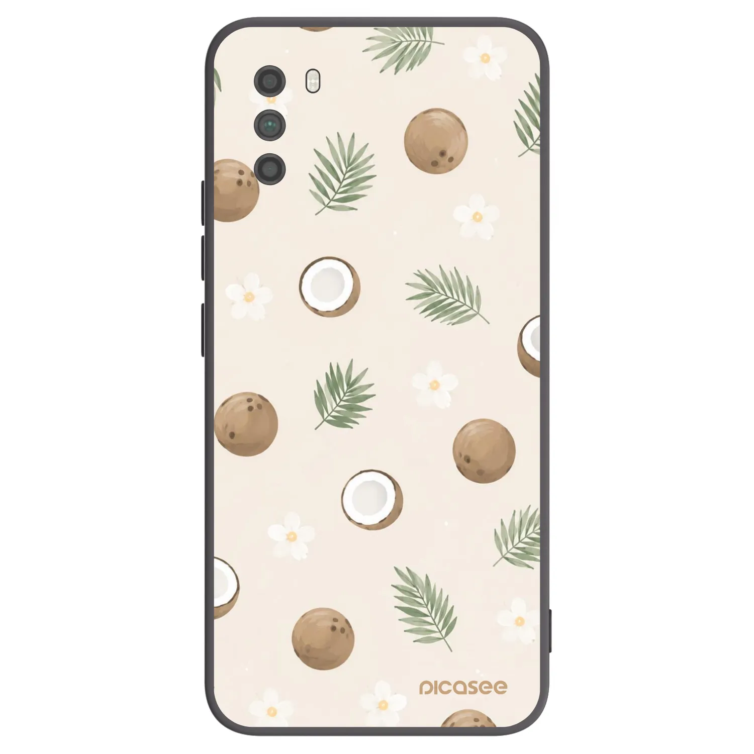 Picasee Μαύρη θήκη σιλικόνης για Xiaomi Poco M3 - Coconut Breeze