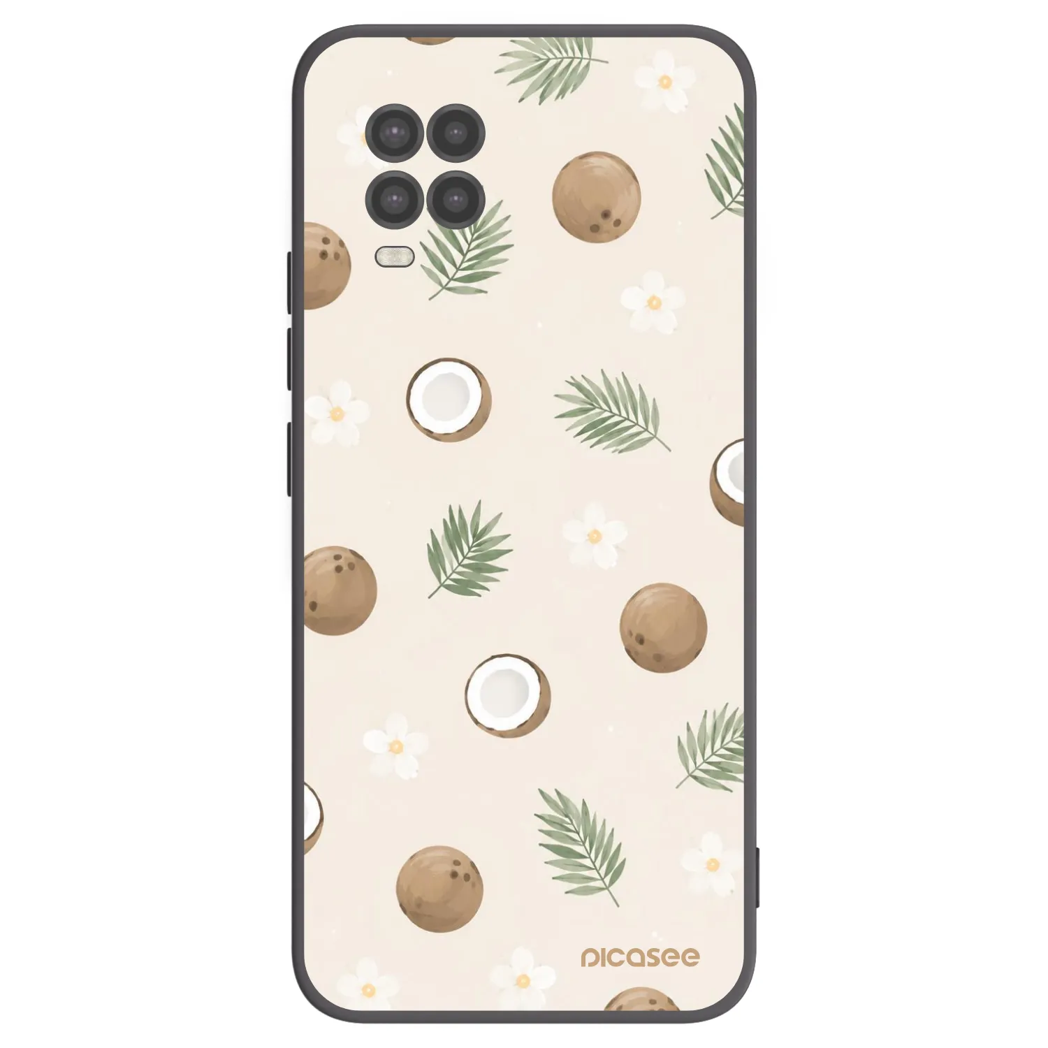 Picasee Μαύρη θήκη σιλικόνης για Xiaomi Mi 10 Lite - Coconut Breeze
