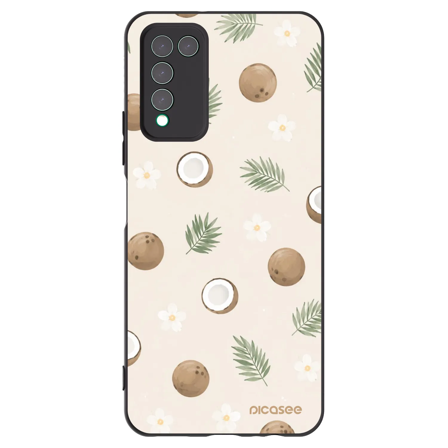 Picasee Μαύρη θήκη σιλικόνης για Honor 10X Lite - Coconut Breeze