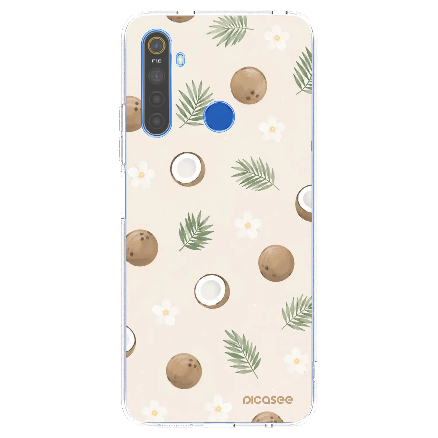 Picasee διαφανής θήκη σιλικόνης Realme 5 - Coconut Breeze