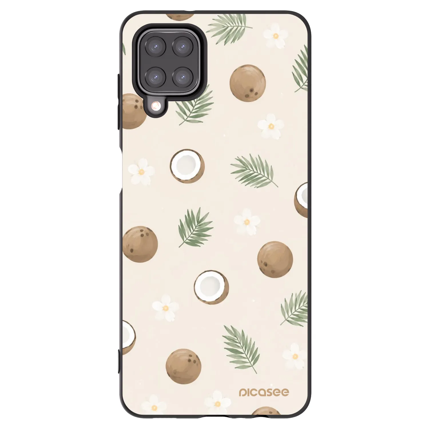 Picasee Μαύρη θήκη σιλικόνης για Samsung Galaxy A12 A125F - Coconut Breeze