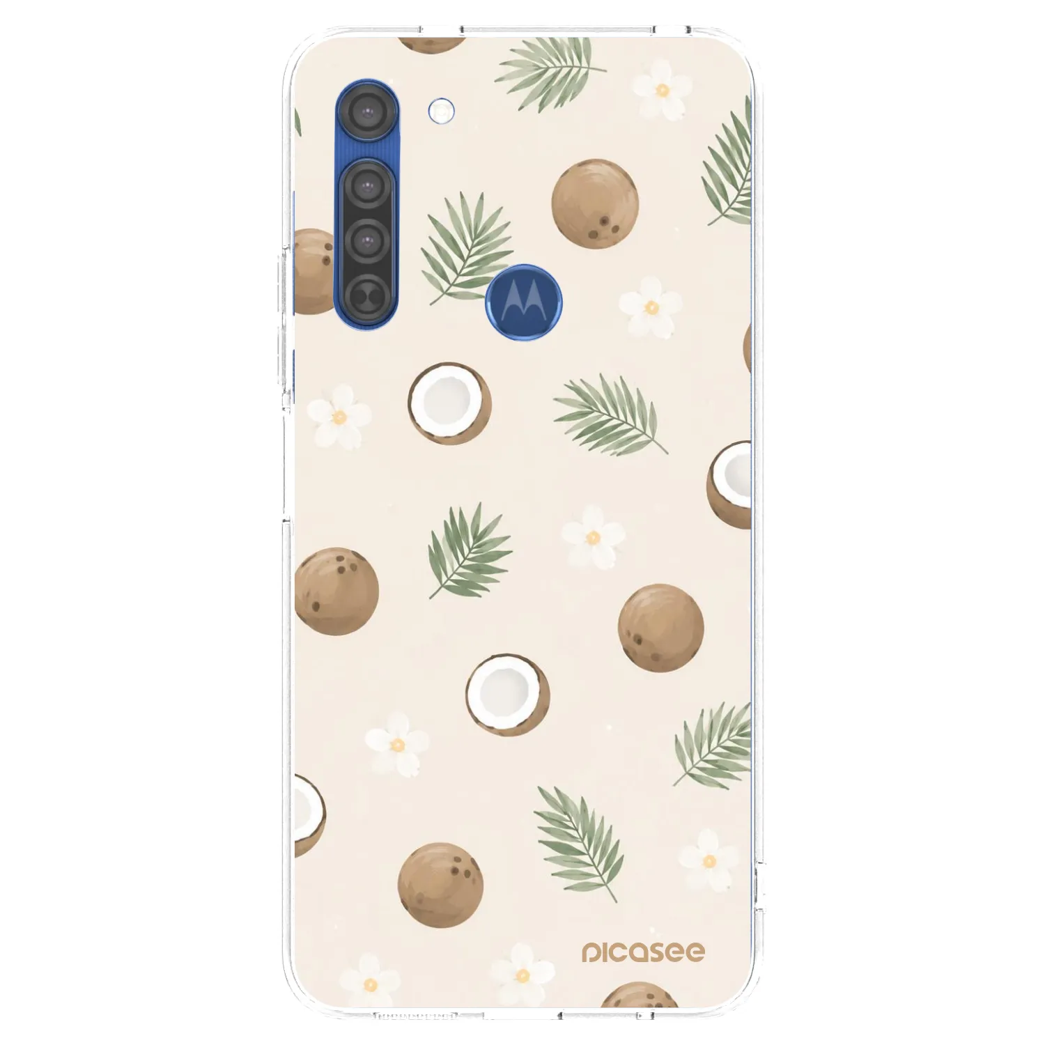 Picasee διαφανής θήκη σιλικόνης Motorola Moto G8 - Coconut Breeze