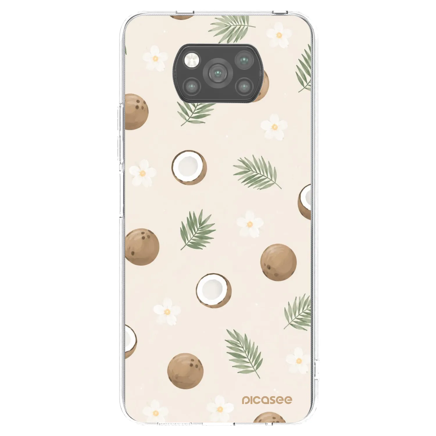 Picasee Μαύρη θήκη σιλικόνης για Xiaomi Poco X3 Pro - Coconut Breeze