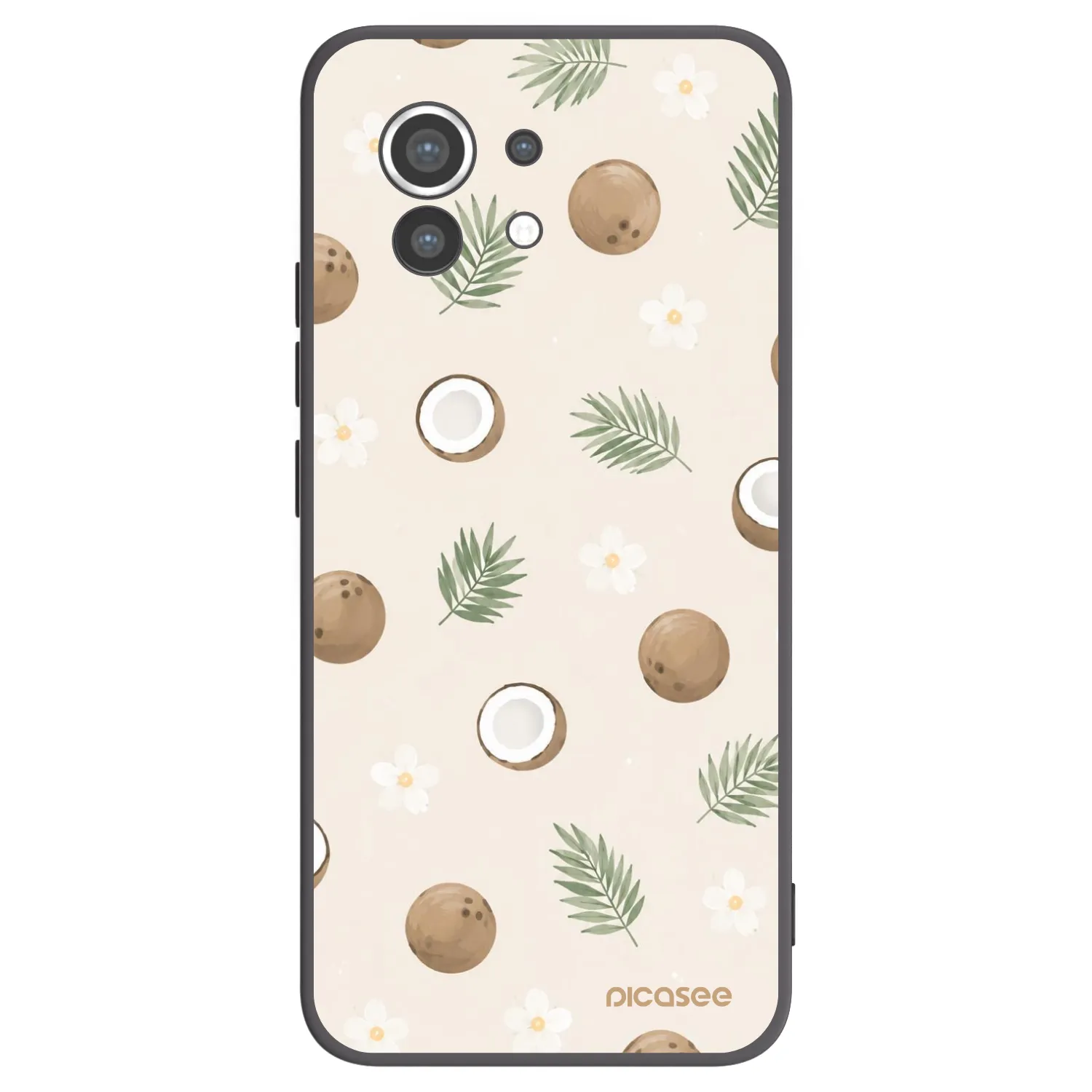 Picasee Μαύρη θήκη σιλικόνης για Xiaomi Mi 11 - Coconut Breeze