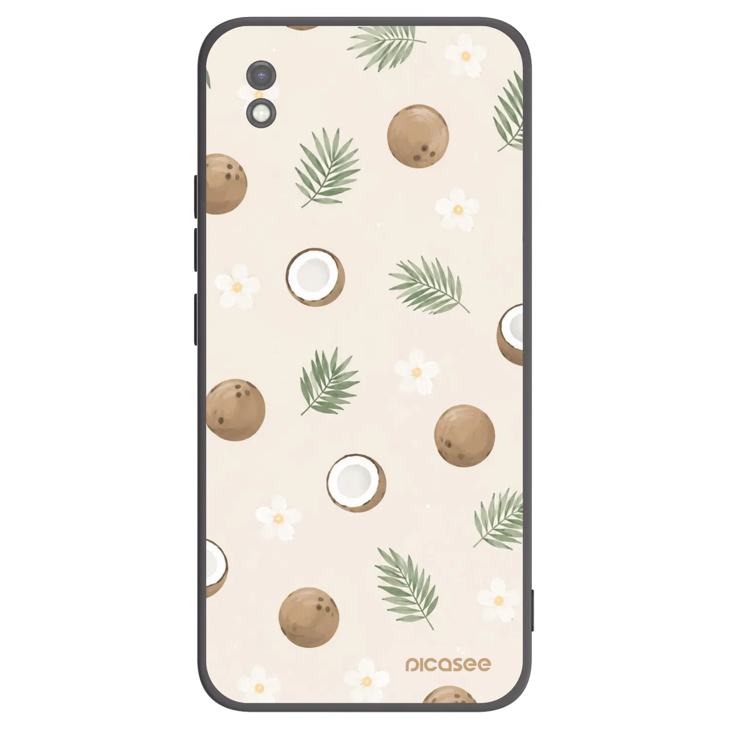 Picasee Μαύρη θήκη σιλικόνης για Xiaomi Redmi 9AT - Coconut Breeze