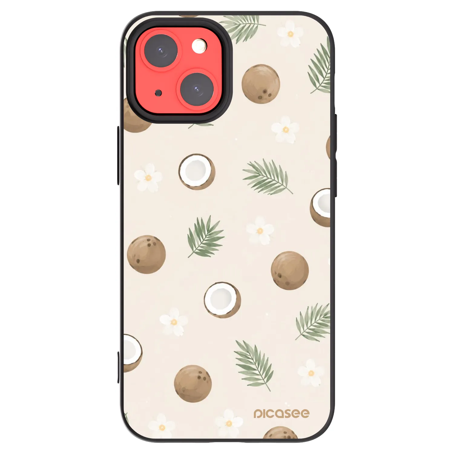 Picasee Μαύρη θήκη σιλικόνης για Apple iPhone 13 mini - Coconut Breeze