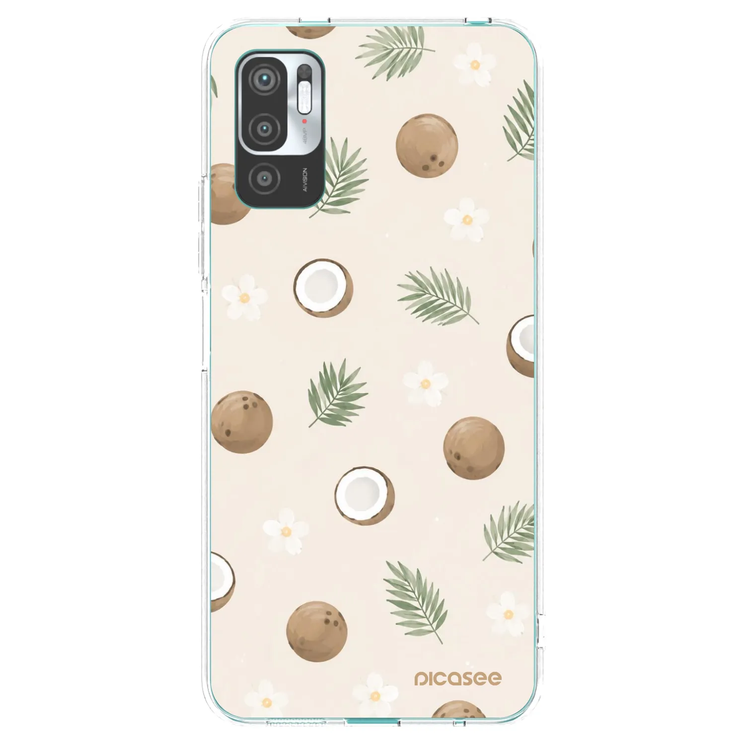Picasee διαφανής θήκη σιλικόνης Xiaomi Redmi Note 10 5G - Coconut Breeze