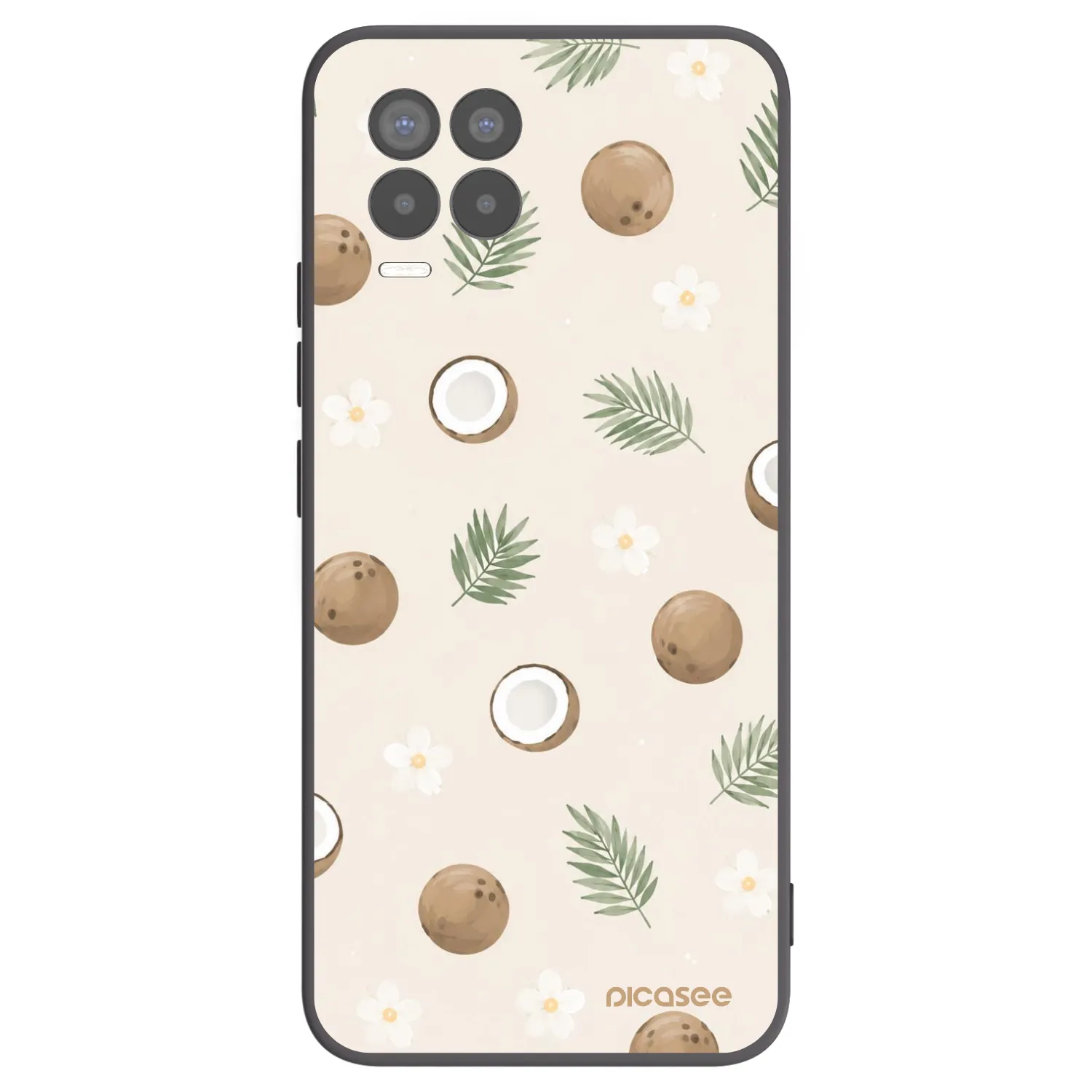 Picasee Μαύρη θήκη σιλικόνης για Realme 8 Pro - Coconut Breeze