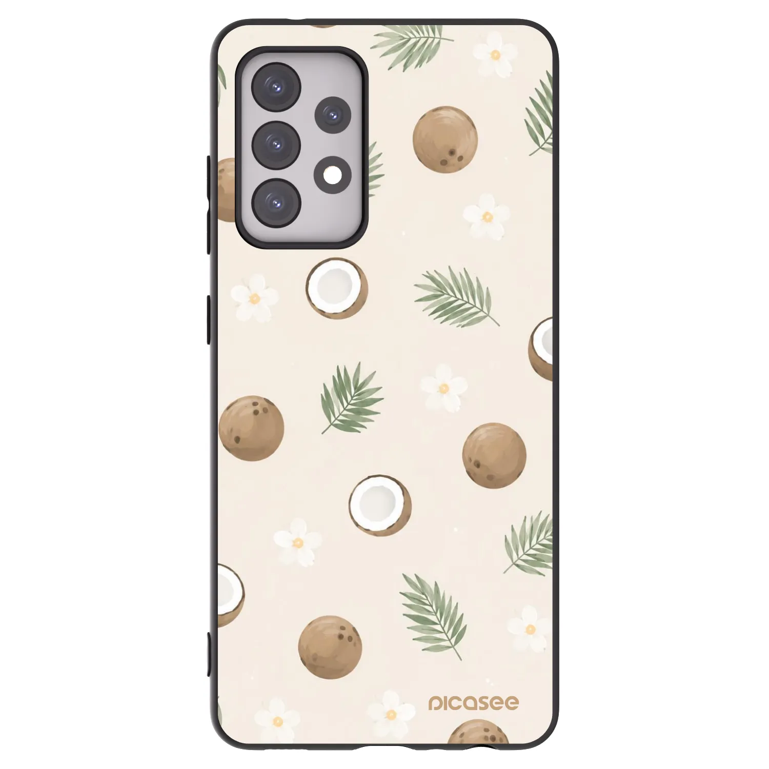 Picasee Μαύρη θήκη σιλικόνης για Samsung Galaxy A52s 5G A528B - Coconut Breeze