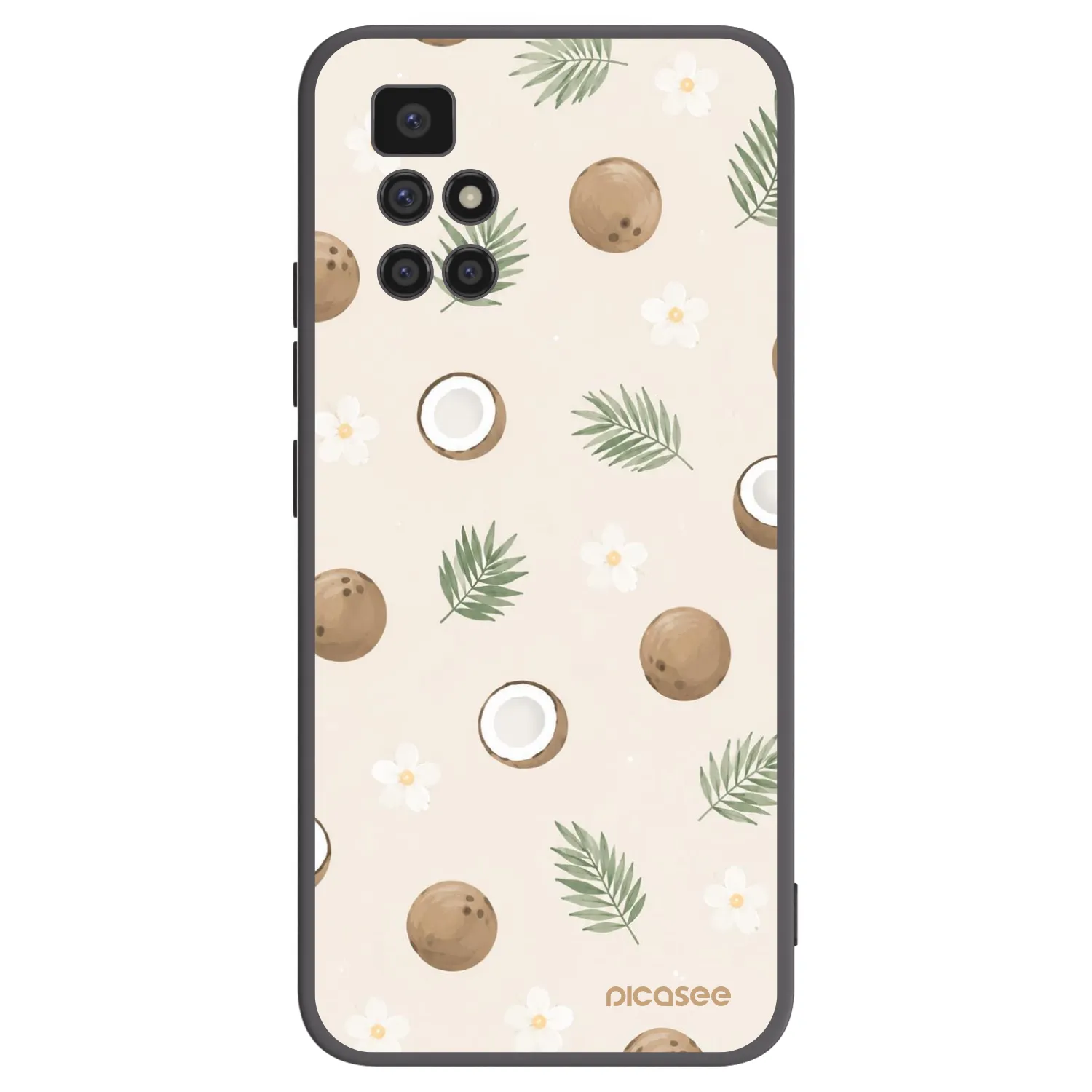 Picasee Μαύρη θήκη σιλικόνης για Xiaomi Redmi 10 - Coconut Breeze
