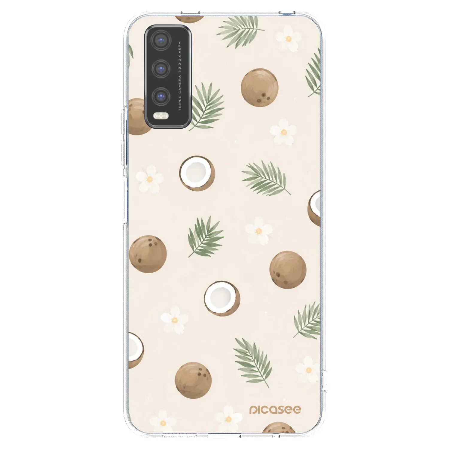 Picasee διαφανής θήκη σιλικόνης Vivo Y20s - Coconut Breeze