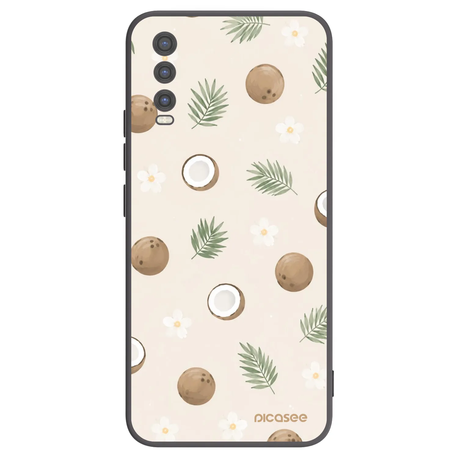 Picasee Μαύρη θήκη σιλικόνης για Vivo Y20s - Coconut Breeze