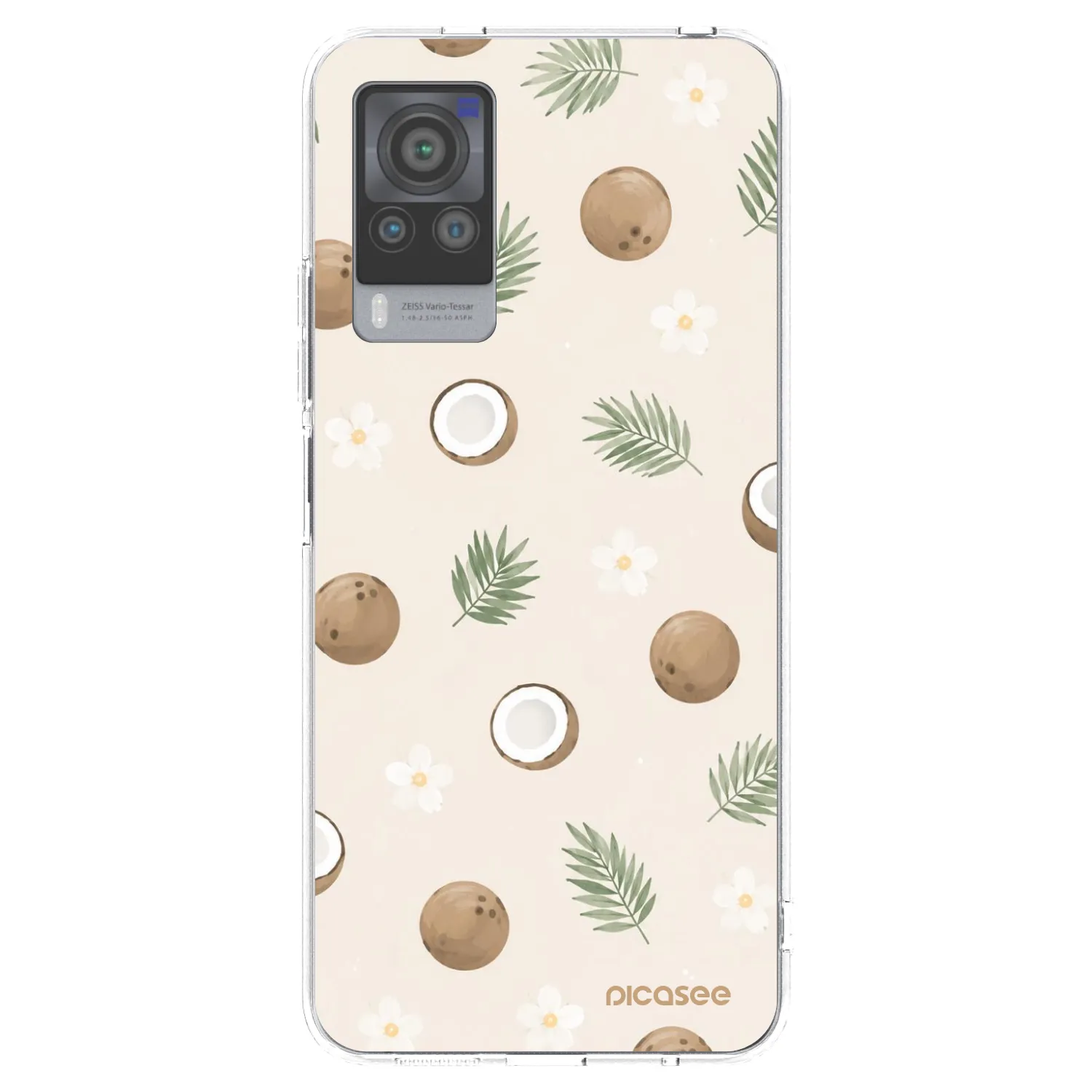Picasee διαφανής θήκη σιλικόνης Vivo X60 Pro 5G - Coconut Breeze