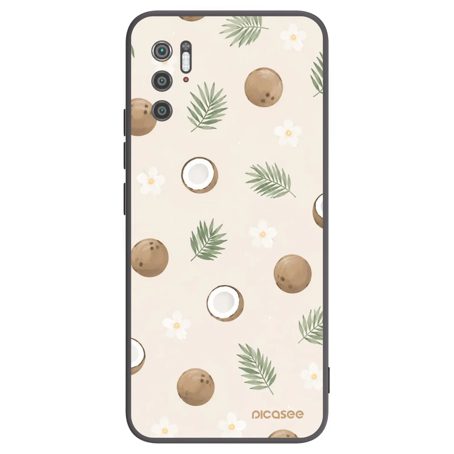 Picasee Μαύρη θήκη σιλικόνης για Xiaomi Poco M3 Pro 5G - Coconut Breeze