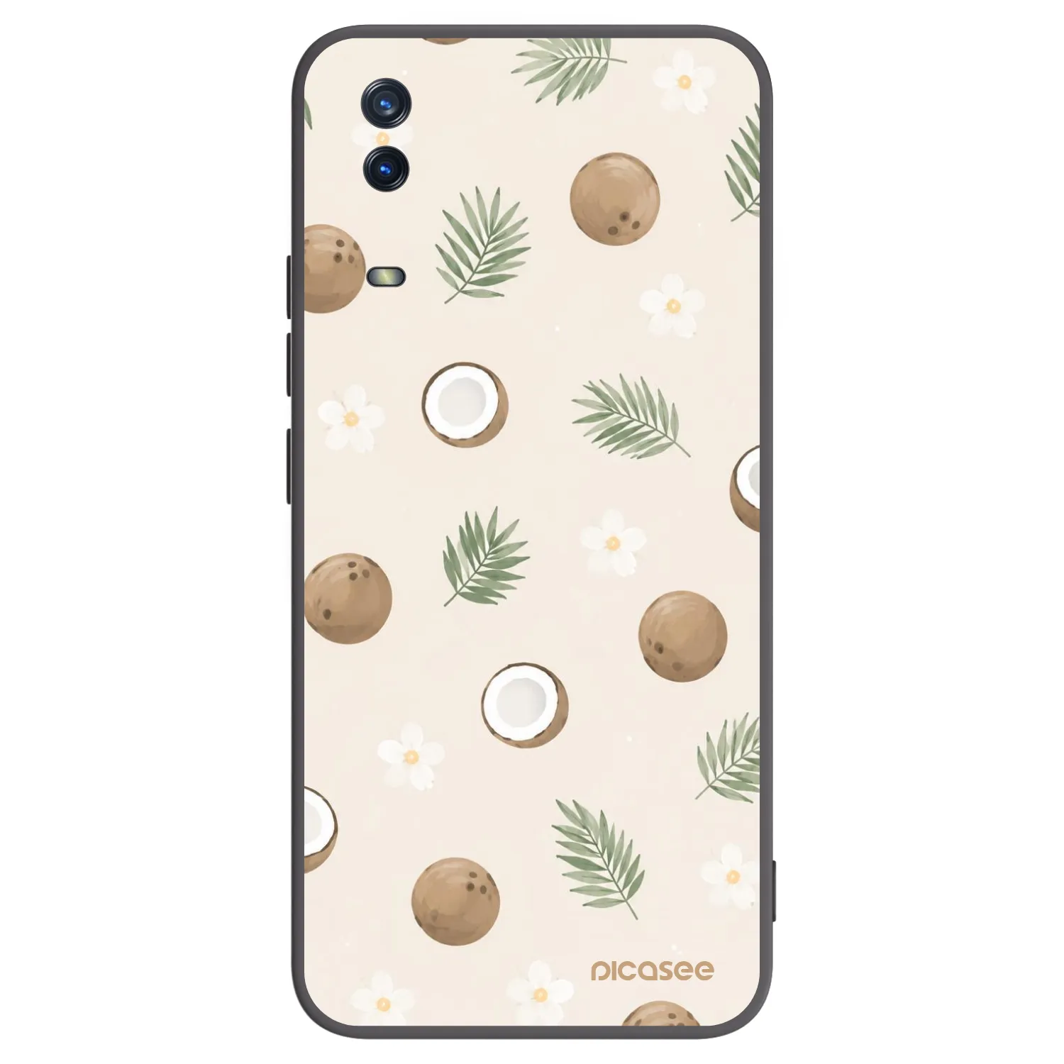 Picasee Μαύρη θήκη σιλικόνης για Vivo Y11s - Coconut Breeze