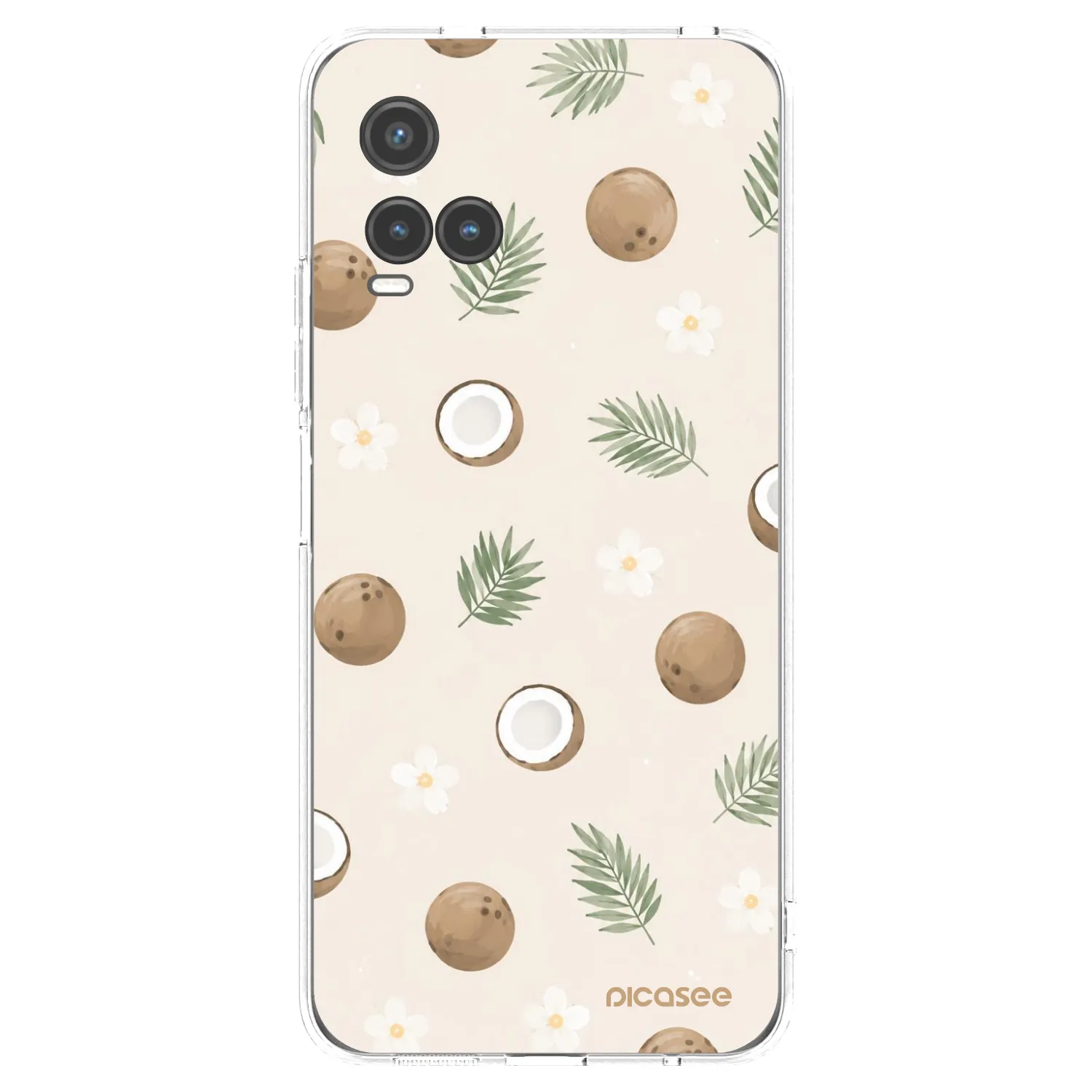 Picasee διαφανής θήκη σιλικόνης Vivo Y33s - Coconut Breeze