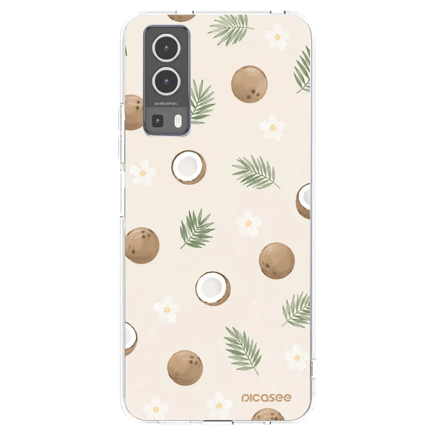 Picasee διαφανής θήκη σιλικόνης Vivo Y72 5G - Coconut Breeze
