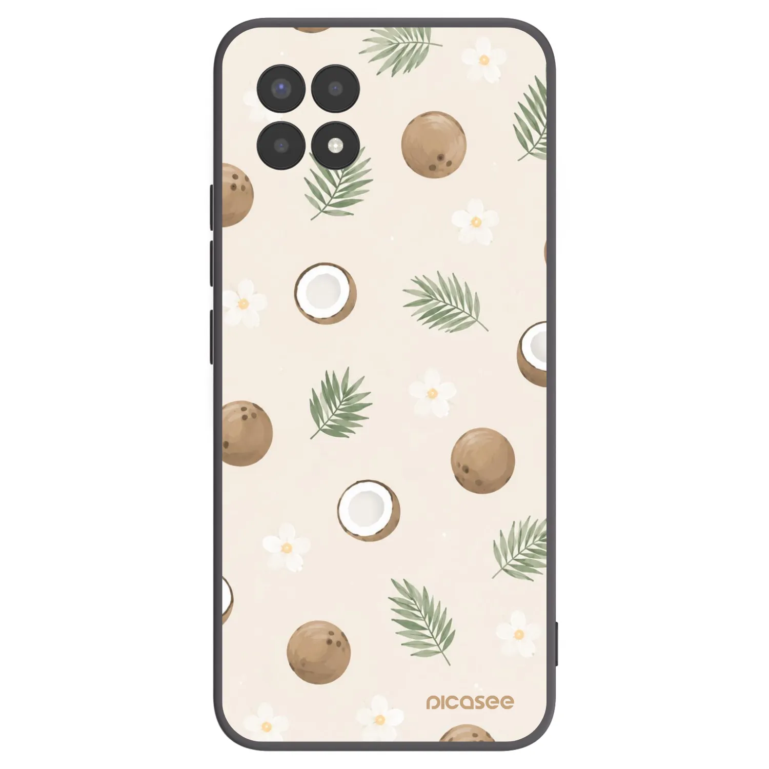 Picasee Μαύρη θήκη σιλικόνης για Realme 8i - Coconut Breeze