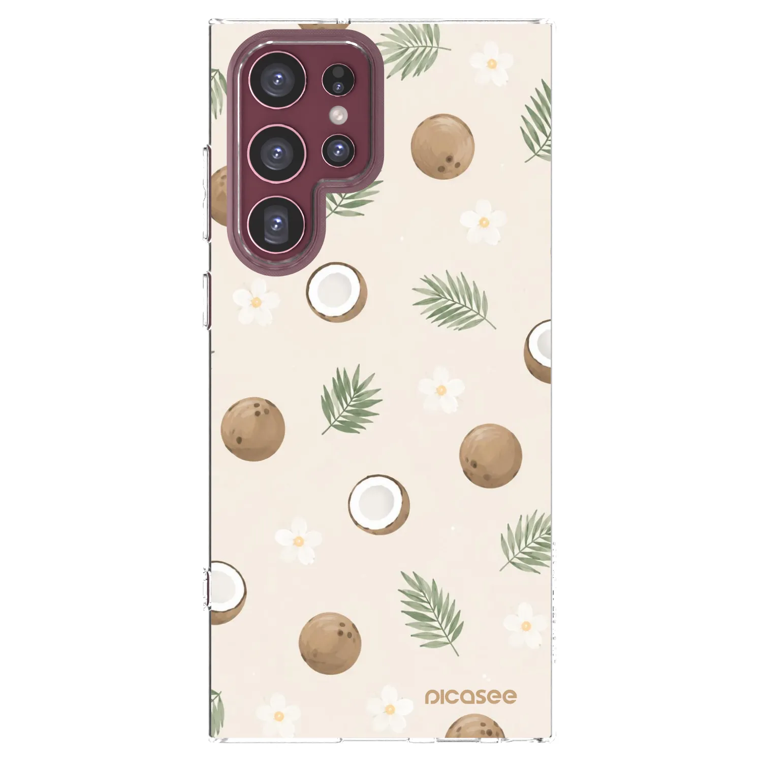 Picasee διαφανής θήκη σιλικόνης Samsung Galaxy S22 Ultra 5G - Coconut Breeze