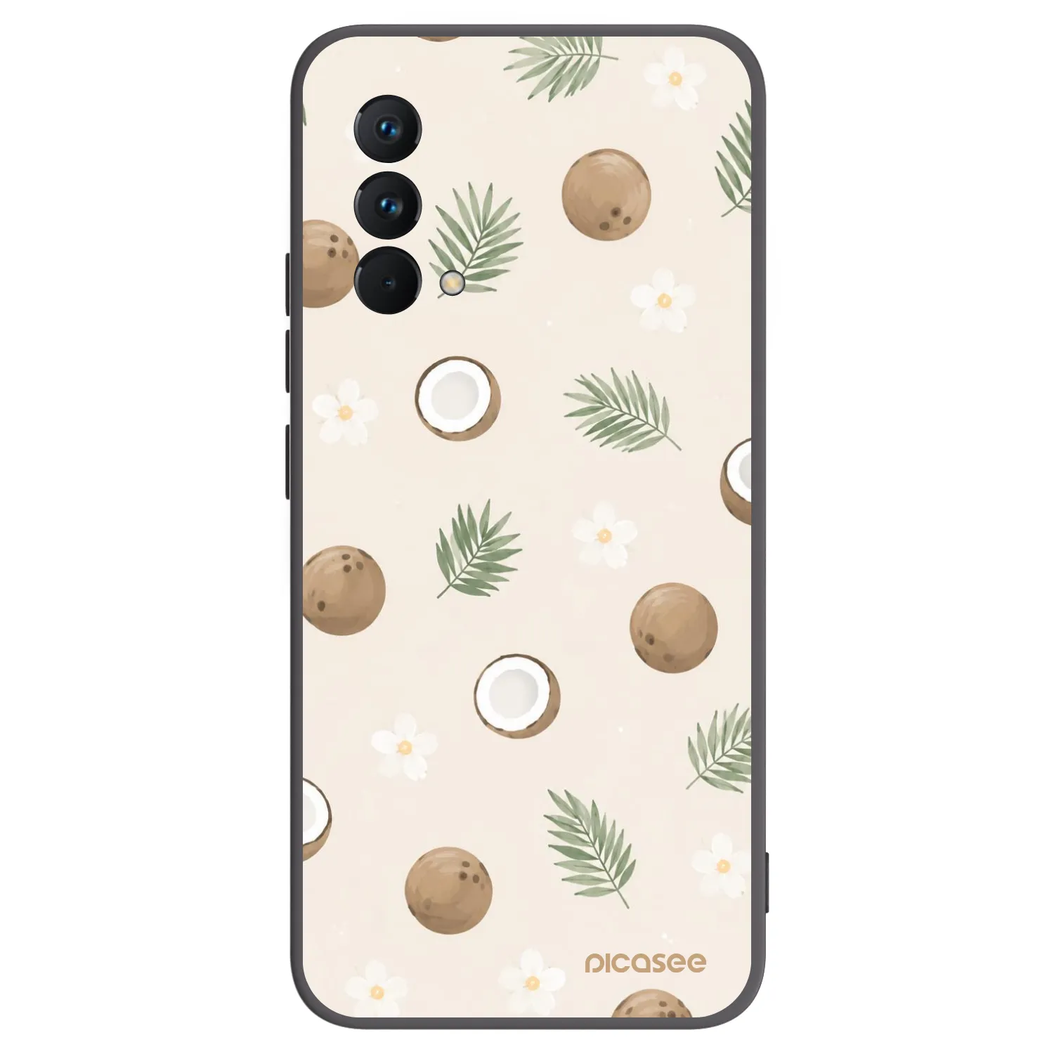 Picasee Μαύρη θήκη σιλικόνης για Realme GT Master Edition 5G - Coconut Breeze