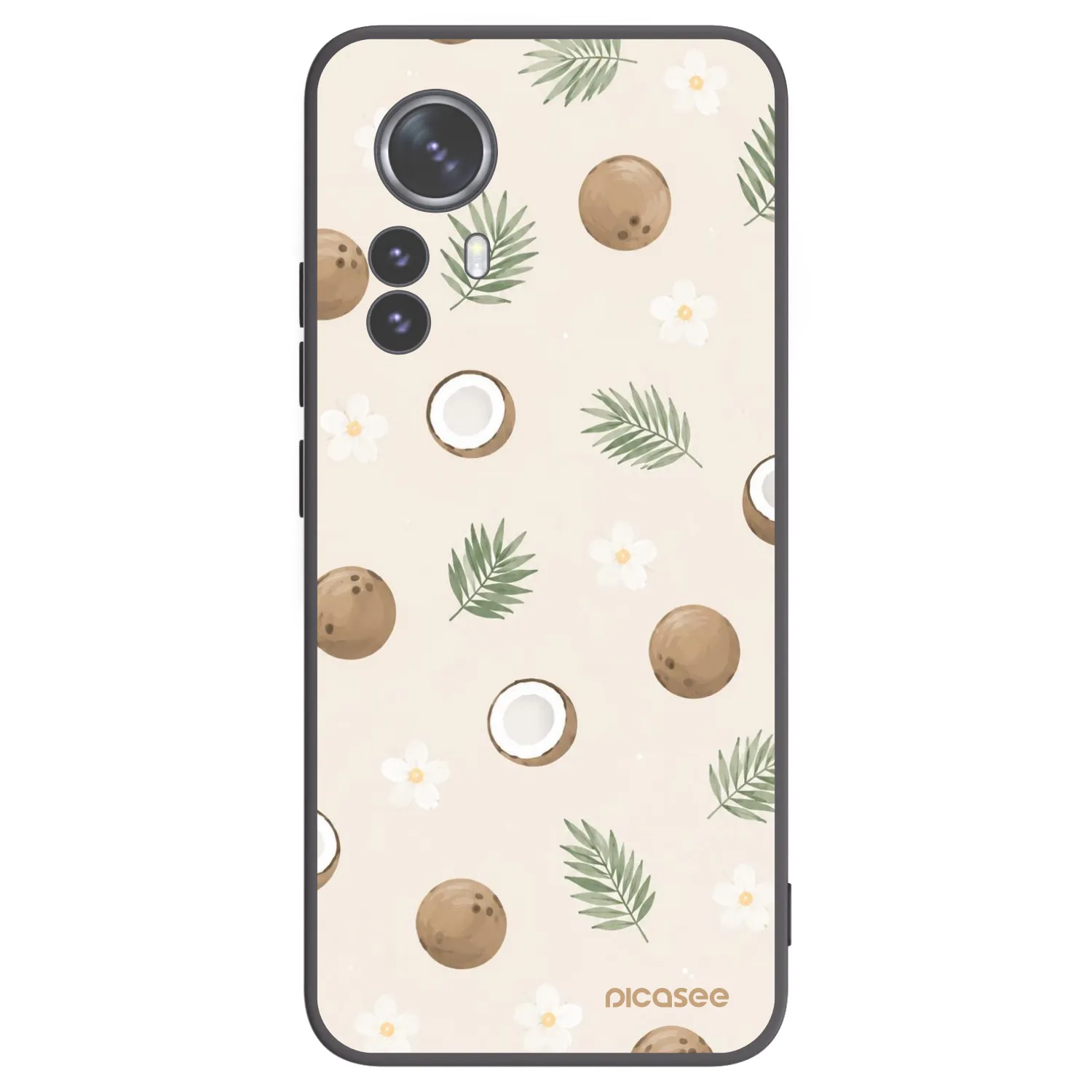 Picasee Μαύρη θήκη σιλικόνης για Xiaomi 12 Pro - Coconut Breeze