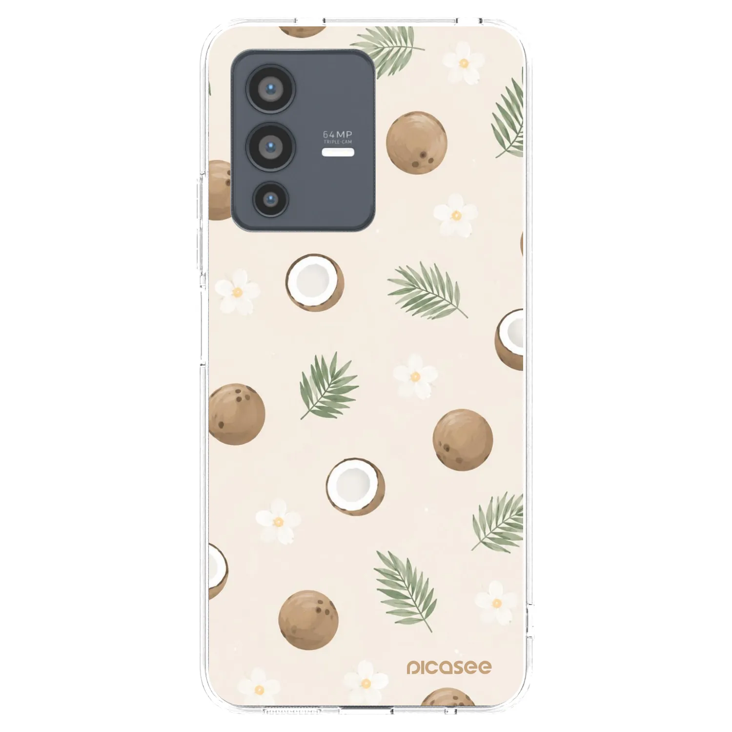 Picasee διαφανής θήκη σιλικόνης Vivo V23 5G - Coconut Breeze