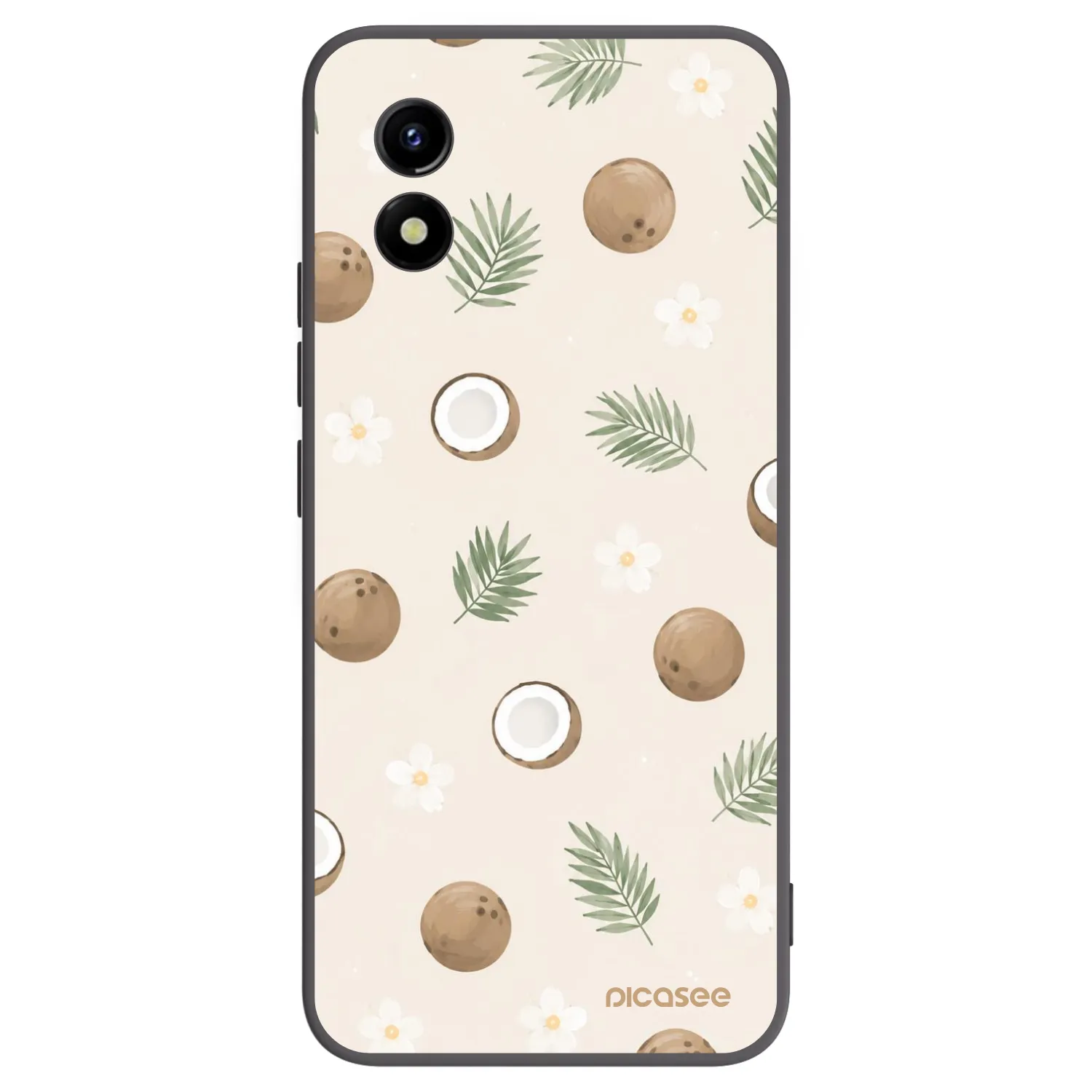 Picasee Μαύρη θήκη σιλικόνης για Vivo Y01 - Coconut Breeze